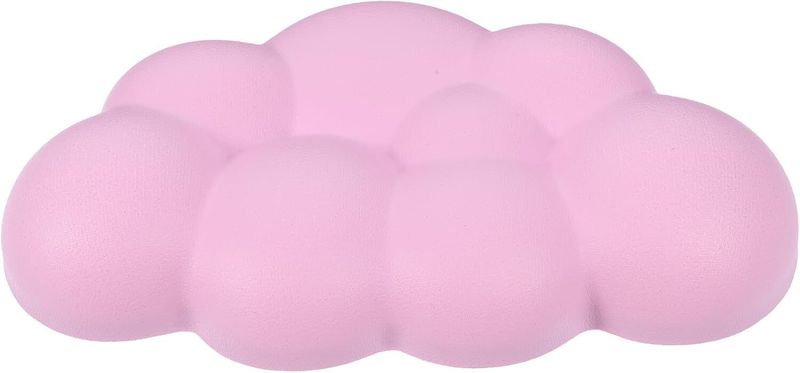 Cloud-Shaped Pink Gel Wrist Rest Non-Slip Support for Keyboard