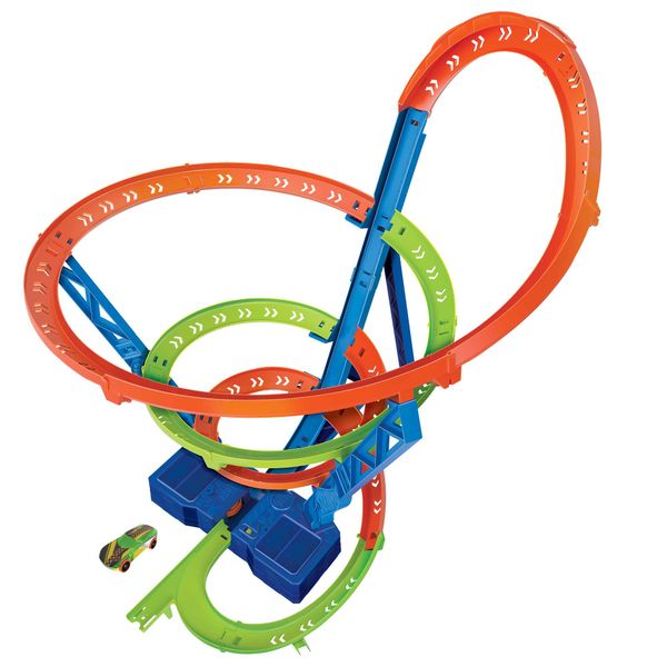 Hot Wheels Action Spiral Speed Crash Track Set, With 1 Hot Wheels Car