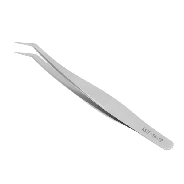 Stainless Steel Slant Tip Tweezer for Eyelash Grafting and Hair Removal
