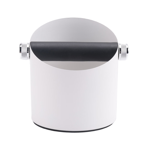 Knock Box for Coffee with Removable Knock Bar Espresso Bin for Home -white