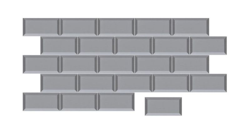 24 Tile Stickers - Grey - Vinyl Peel and Stick