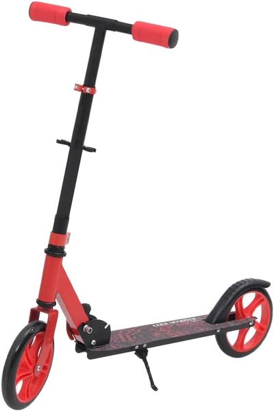 Foldable Adjustable Kick Scooter-Lightweight Metal Frame, Large 200mm Wheel