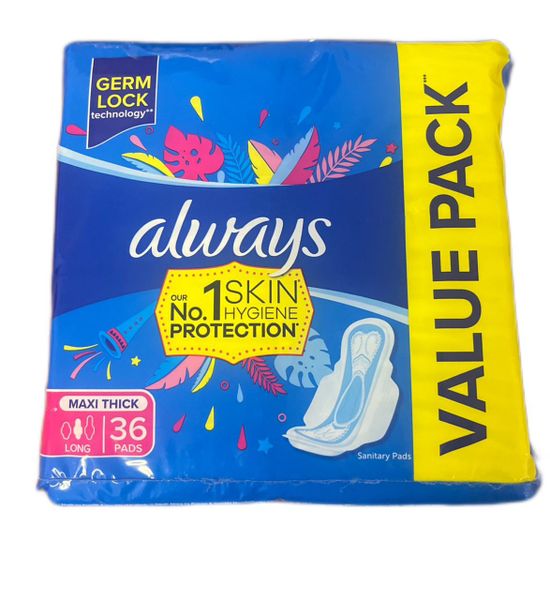 Always Maxi Thick Long Pads - 36s - Value Pack