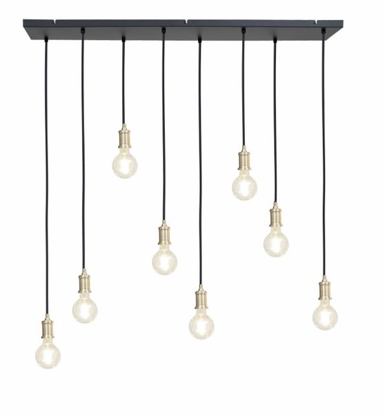 The Lighting Warehouse - Pendant Ivy 8 Light Brass/Black