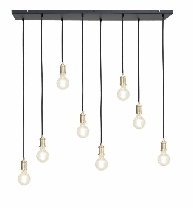 The Lighting Warehouse Pendant Ivy 8 Light Brass/Black Shop Today