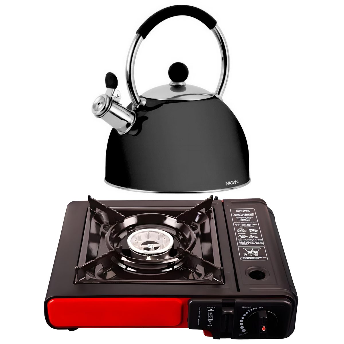 Portable Gas Stove + Natan 3L HighQuality Stainless Steel Stove Top
