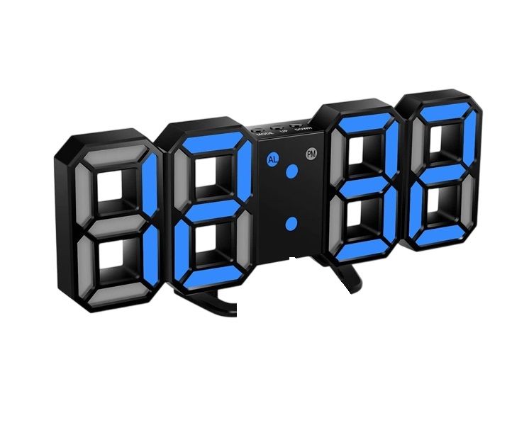 GLS8018 Clear Display Modern Stylish Design LED Digital Clock with 3 Alarms