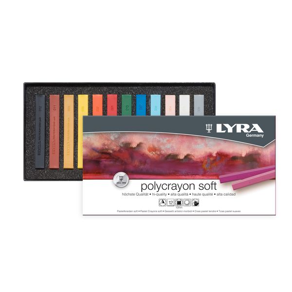 Lyra Polycrayons Pastels - 12 Colours in Box