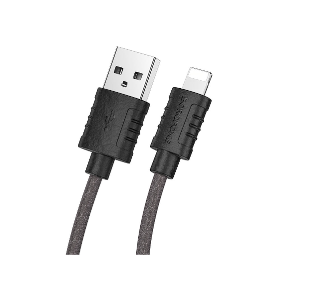Borofone Fast Charging Data Cable For Lightning - BX52 - Black