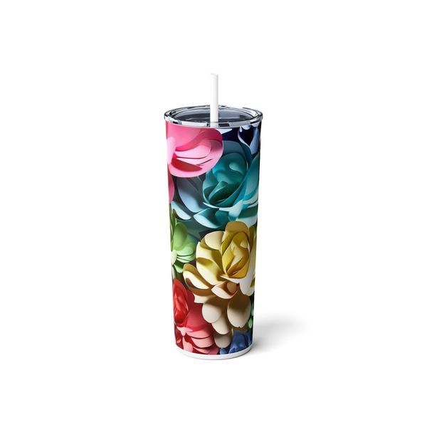 Colorful Flowers 600ml Tumbler