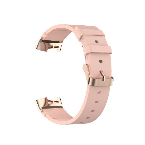 Faux Leather Strap Compatible with Fitbit Charge 4 / 3 / 3 SE-Pink