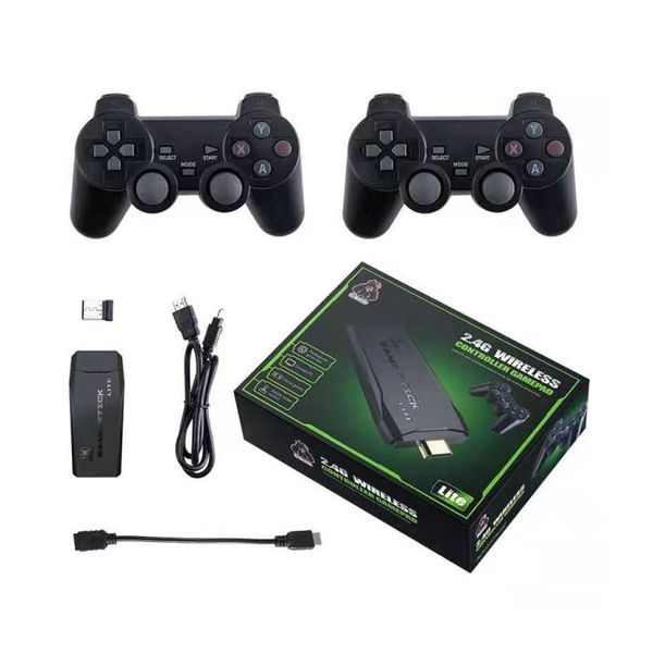 4K HDMI Wireless Game Stick with 2 Wireless Controllers (2.4G)
