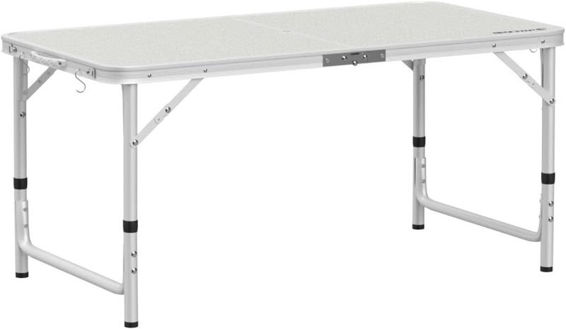 Aluminum Camping Table - Portable Folding Table - White