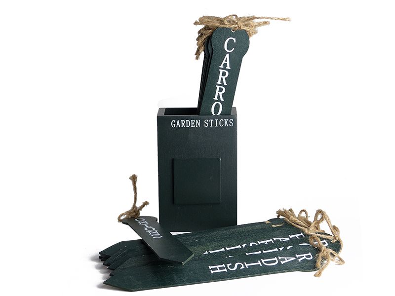 Baytiques - Set 20 Garden Sticks With Holder Green