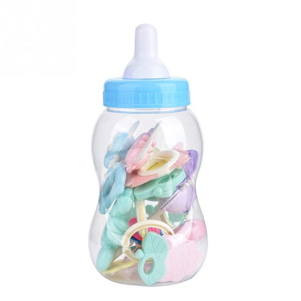 Large Baby Bottle with 10 Baby Toys - Blue