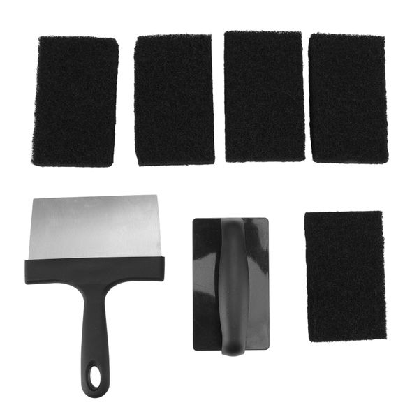 BBQ Grill Cleaning Kit With Scraper Brush And Sponge Blocks