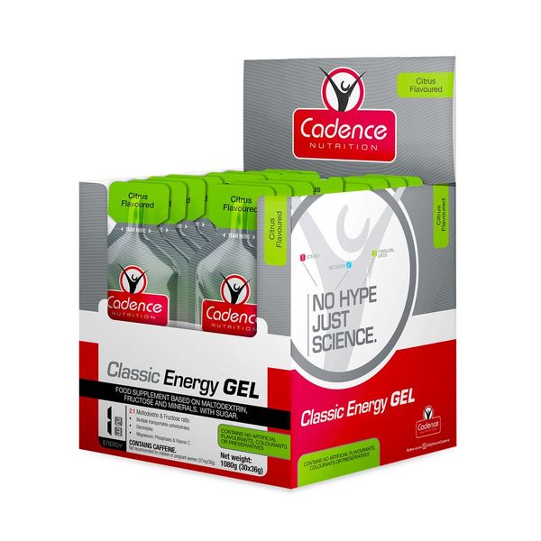 Cadence Nutrition Classic Energy Gel Natural Citrus - 30 x 36g