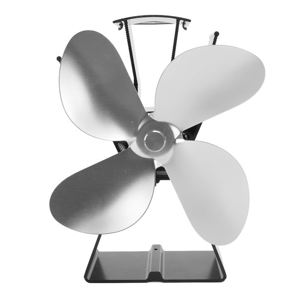 Silver Trapezoid Fan Thermoelectric Log Burning image