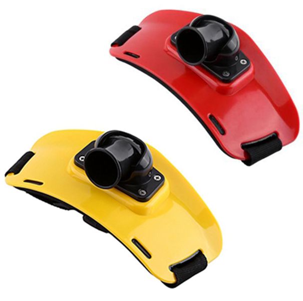 Adjustable Stand Up Gimble Belt Boat Game Fishing Rod Holder (Red&amp;Yellow)