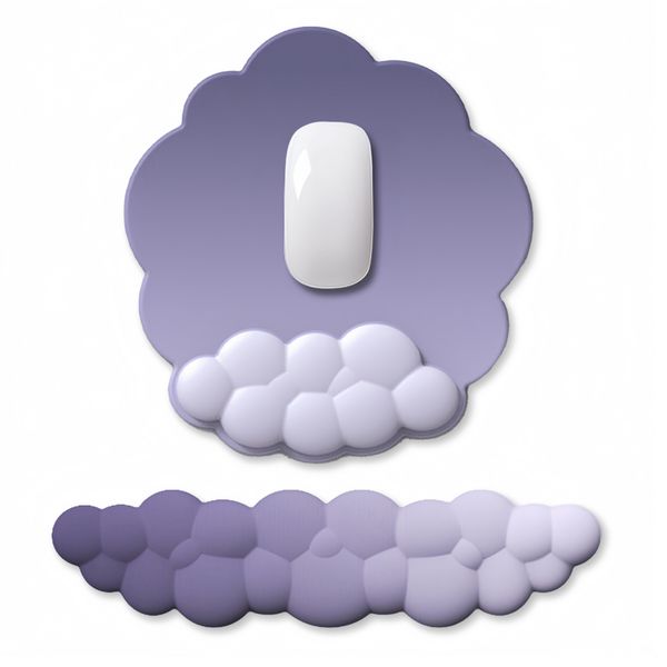 Cloud Mouse Pad Wrist Support Keyboard Wrist Rest Set,Soft Memory Foam