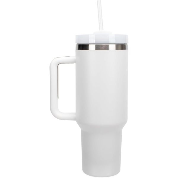 Tumbler with Handle Straw Lid, Stainless Steel Travel Mug