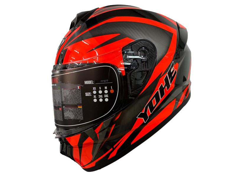 YOHE 977 1# Gloss Flo Orange Helmet