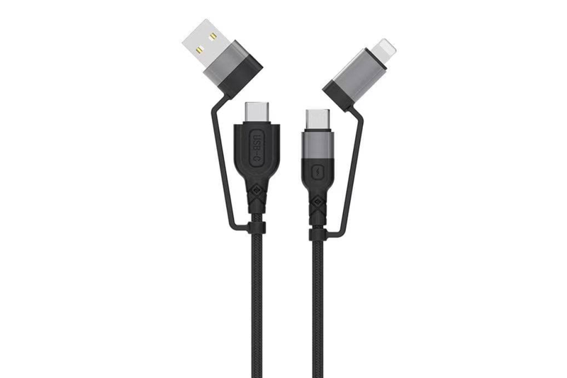 DC31 4-in-1 Fast Charge Cable | PD/USB to Type-C &amp; Lightning Ports