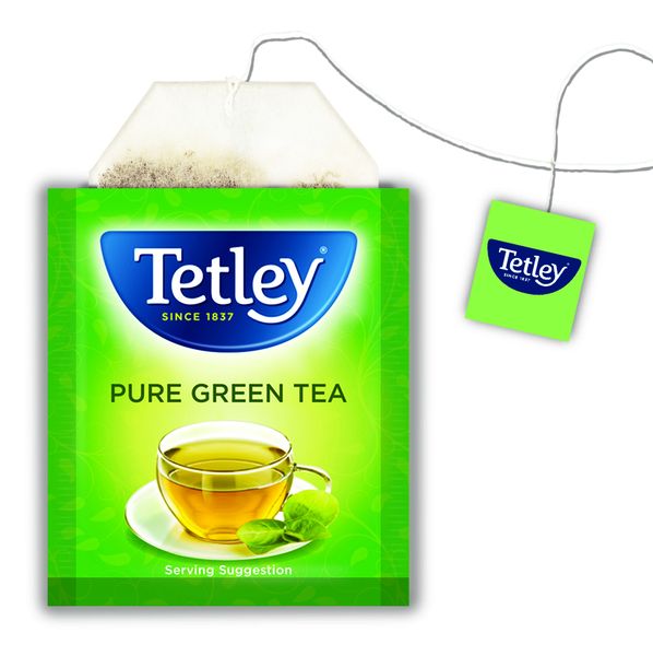Tetley Green Tea Envelope &amp; Tag 60's