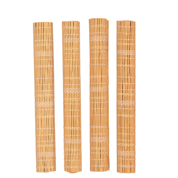 Table Wooden Placemats Brown - Set of 4