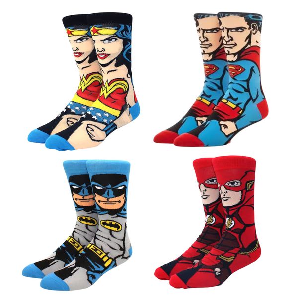 Superhero Themed Novelty Socks 4 Pairs