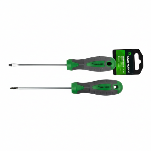 Kaufmann Flat Screwdriver 4mm x 100mm for Precision Tasks - 2 Pack