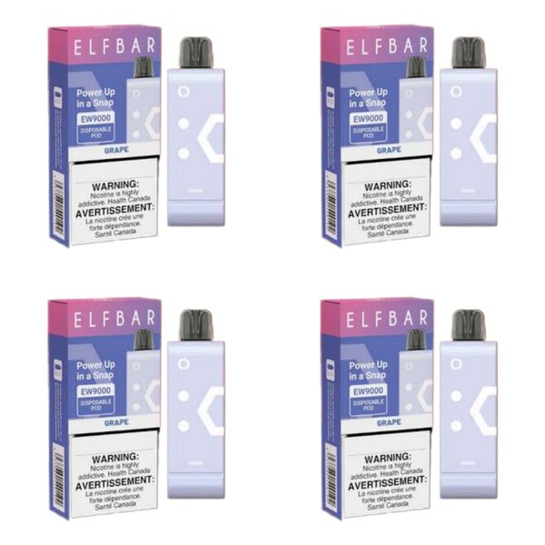 Elf Bar 9000 Puffs Disposable Pod - Grape (Pack of 6)