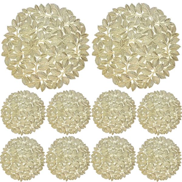 10pcs Placemats Heat Resistant Non-Slip Table Mats for Kitchen Dining PVC