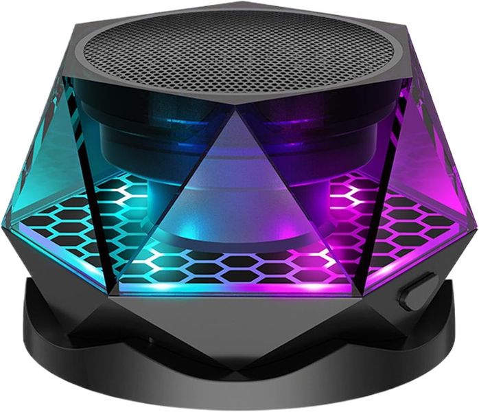 Magnetic Diamond RGB Bluetooth Speaker, Portable Phone Stand