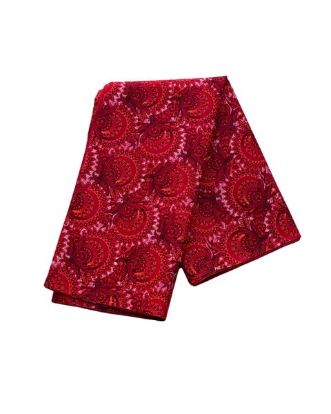 African Print - 3 Cats Shwe Shwe - Red Flower