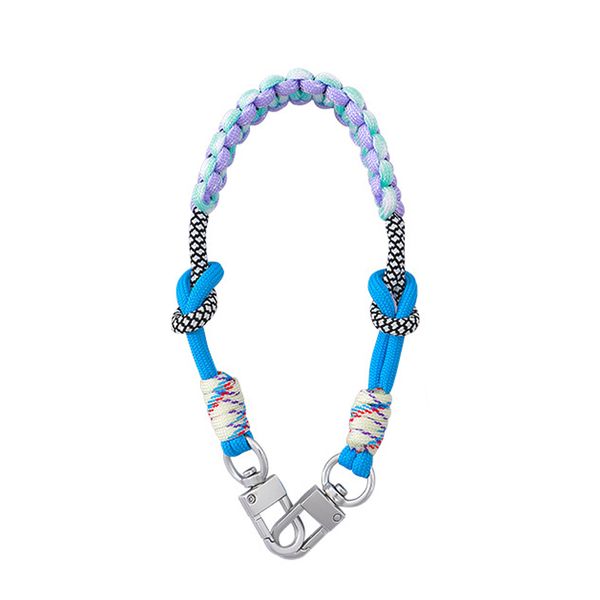 Multi-color Braided Cotton Rope Car Keychain Women Handbag Bookbag Charms