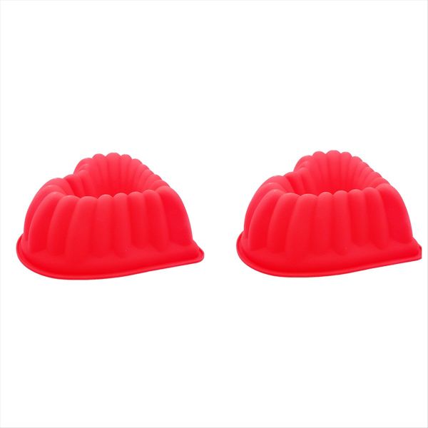 Heart Shaped Fluted Cake Pan Fluted Mold Silicone Heart Shaped Cake Mould D