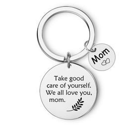 Stainless Steel Keychain Keyring Mother's Day Gifts Christmas Birthday