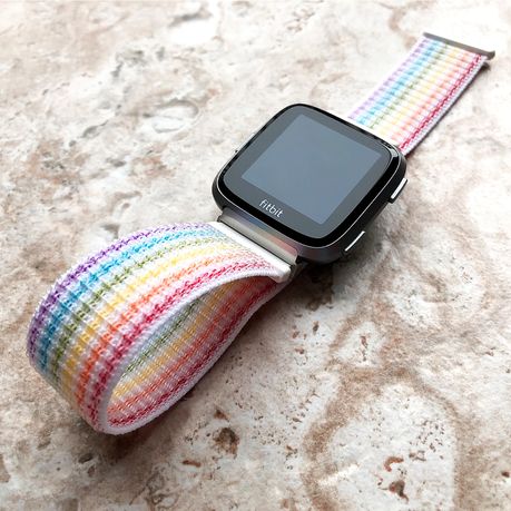 Fitbit versa nylon online strap