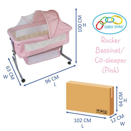 Baby Links Rocker Bassinet Crib Co Sleeper with Detachable Mosquito Net