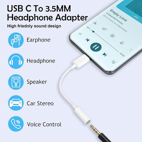Type C Iphone Cable To Headphone Jack สายดาต้า Audio Adapter Jack - Main Image