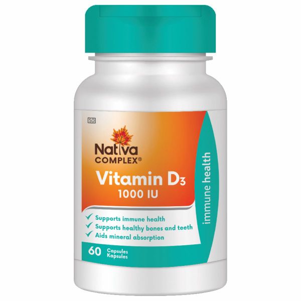 Nativa Vitamin D 1000IU Capsules - 60's