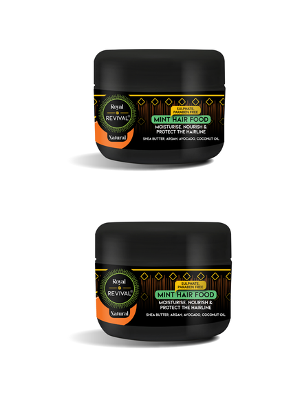 Royal Revival Mint Hair Food, Sulphate and Paraben Free, 125ml (x2)