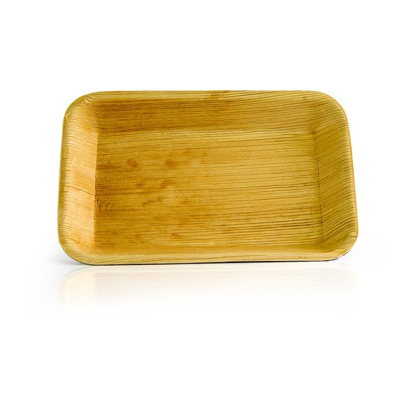 Eco-Friendly Palm Leaf Partyware - 23cm Rectangular Plates Pack of 10