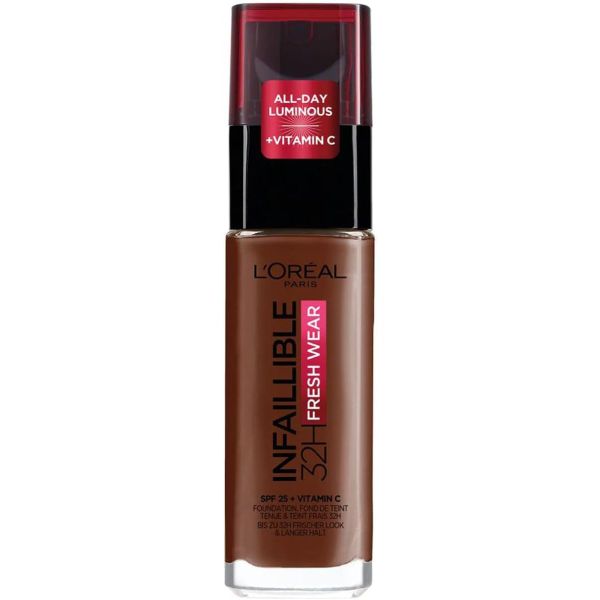 LOreal Infaillible 32HR Full-Coverage Freshwear Foundation SPF25 Ebony 390
