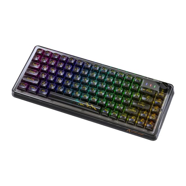 ATTACK SHARK RGB Mechanical Gaming Keyboard,Transparent Wireless K75 Pro