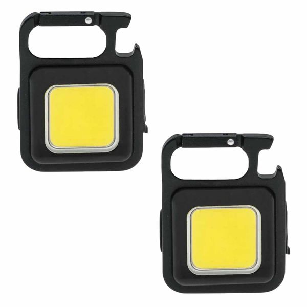 Pack of 2 65 Luminous USB Rechargeable Portable Mini Keychain LED Lights