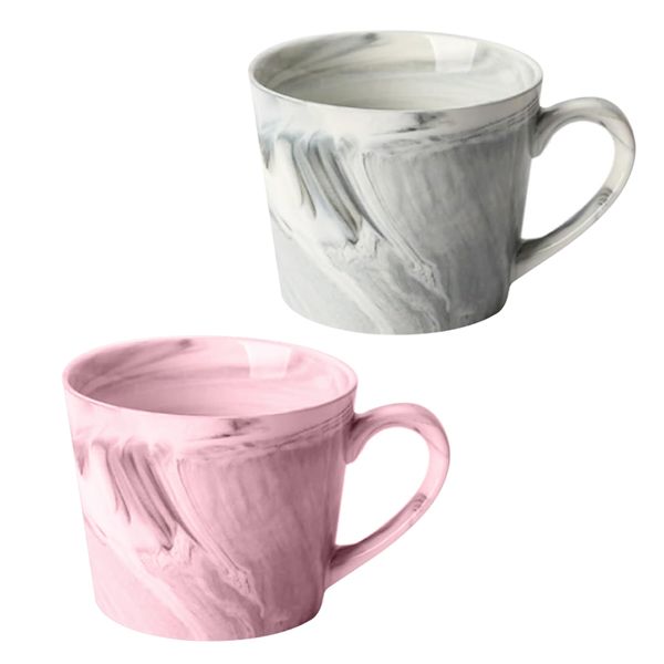 2 Piece Set - Elegant Design Household Porcelain Couple Cup Tea, Coffee Mug