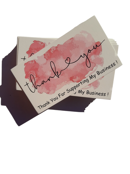 Thank You Cards For Businesses (50 pcs)- Cream
