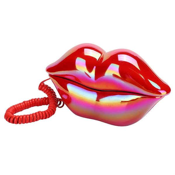 New Red Lips Landline Phone European Fashionable Desktop Telephone